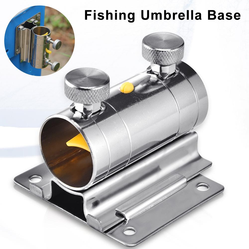 Fishing Rod Case - 調整可能な釣り用ボックス傘スタンドベース、ステンレススチールフレームと二重ネジノブ付きで安定した屋外傘の支持が可能 ﻿