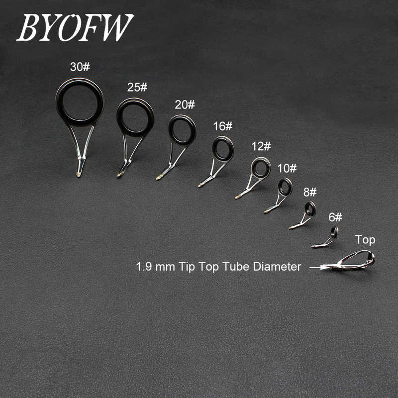 Byofw-ステンレス鋼の釣りロッド,9個,伸縮式フレーム, - Fishing Rod Guide Replacement のレビューと価格