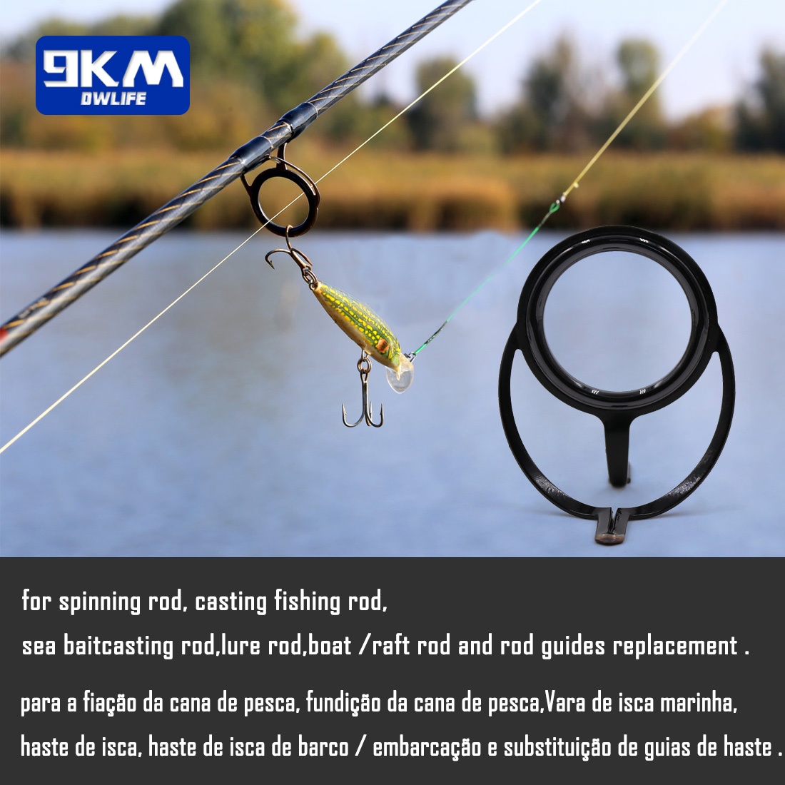 釣竿修理キットスピニングロッドビルディングコンポーネントステ - Fishing Rod Guide Replacement のレビューと価格