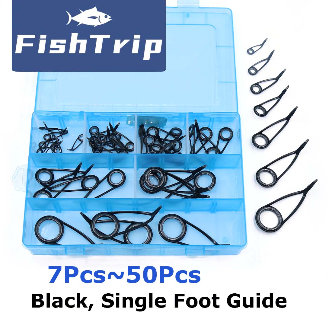釣り竿ガイド修理キット高シングルフットスピニングロッド用ステ - Fishing Rod Guide Replacement のレビューと価格