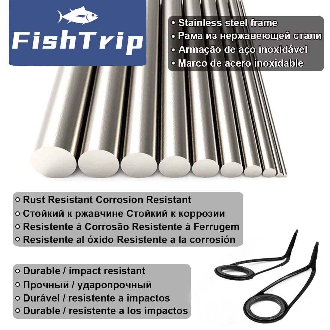 釣り竿ガイド修理キット高シングルフットスピニングロッド用ステ - Fishing Rod Guide Replacement のレビューと価格