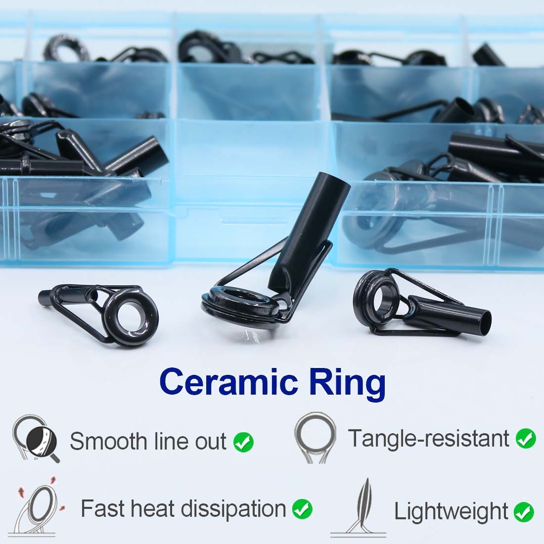 ステンレス鋼フレームのセラミックリング,スピニング構造の交換 - Fishing Rod Guide Replacement のレビューと価格
