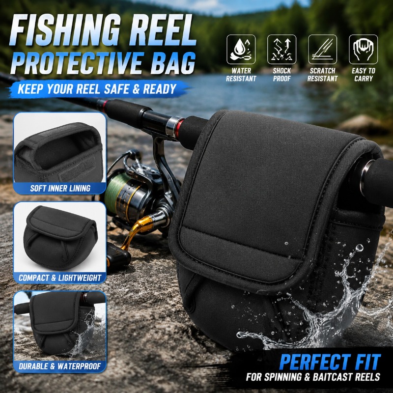 釣りリール保護カバーバッグ スピニングリールケース ポーチホ - Fishing Rod Combo のレビューと価格