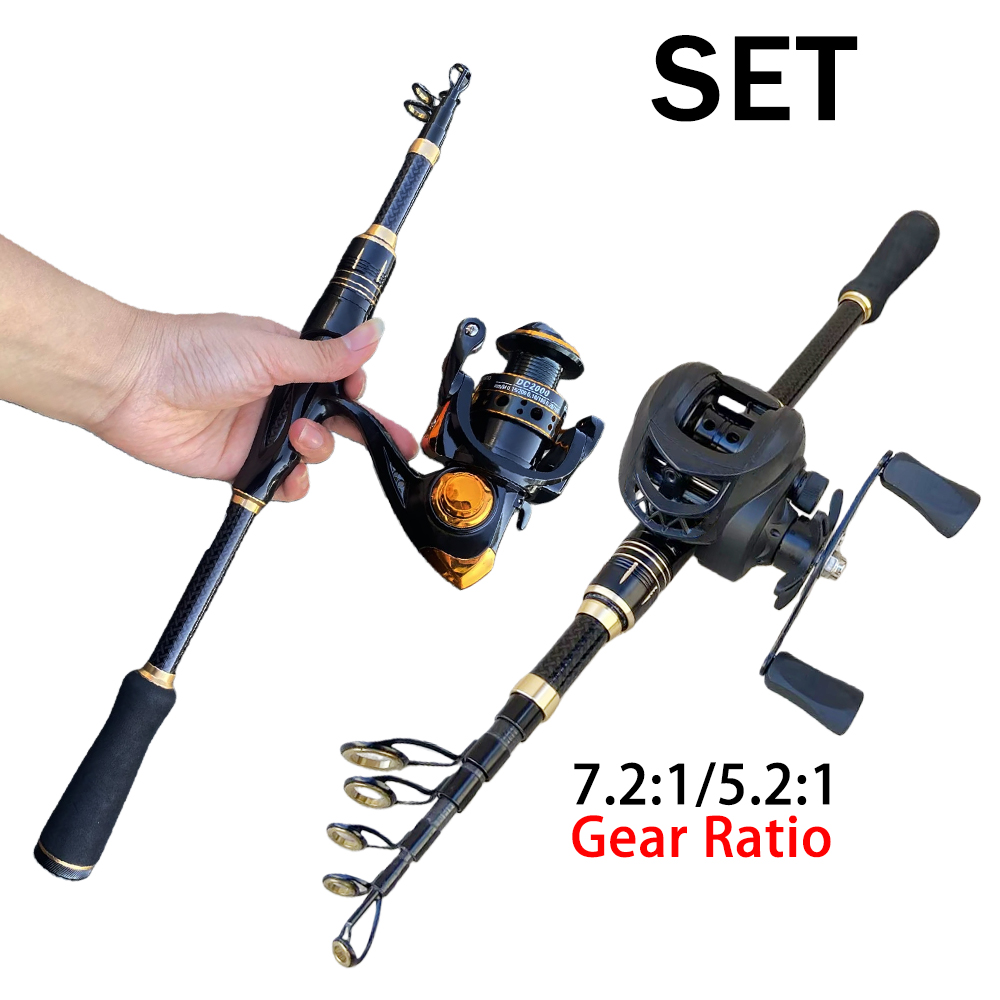 釣り具セット 短い釣り竿とリールのコンボセット 1.8m/2 - Fishing Rod Combo のレビューと価格