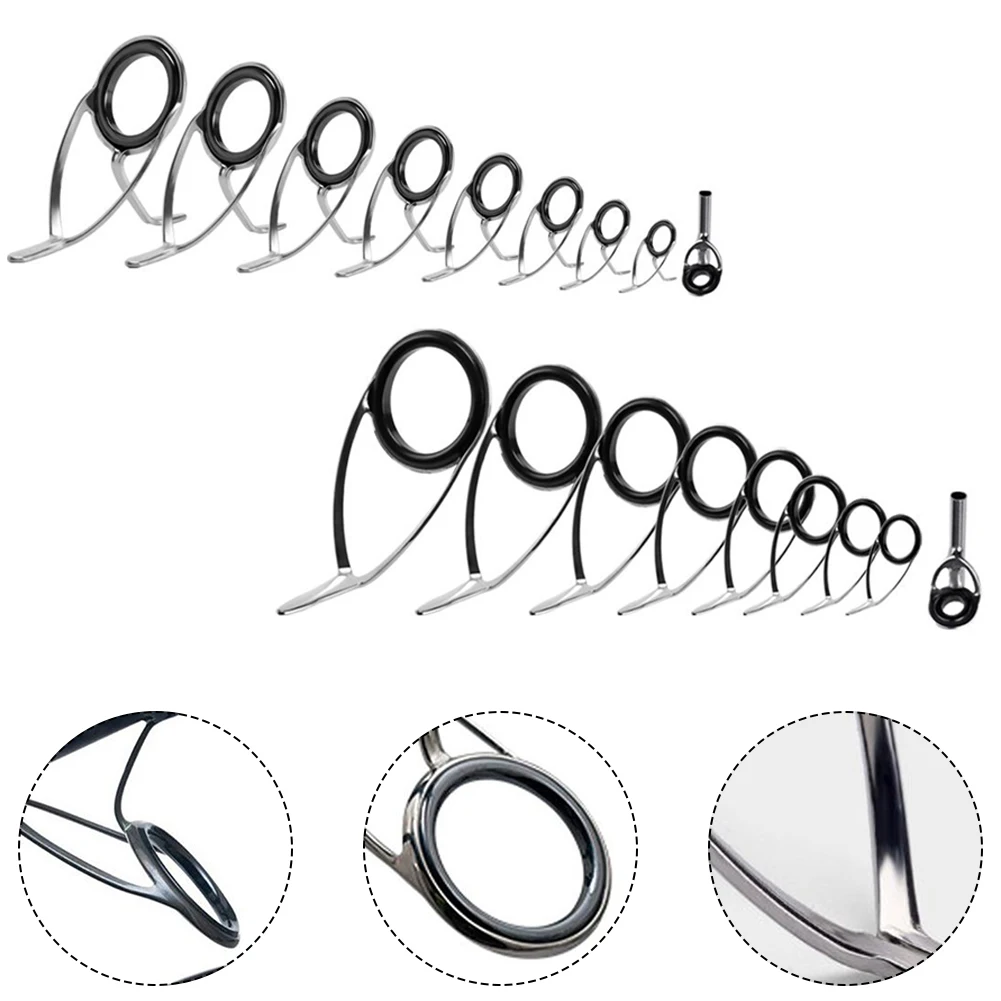 9 個釣竿トップリング先端アイガイド修理建物ステンレスキット - Fishing Rod Repair Kit のレビューと価格