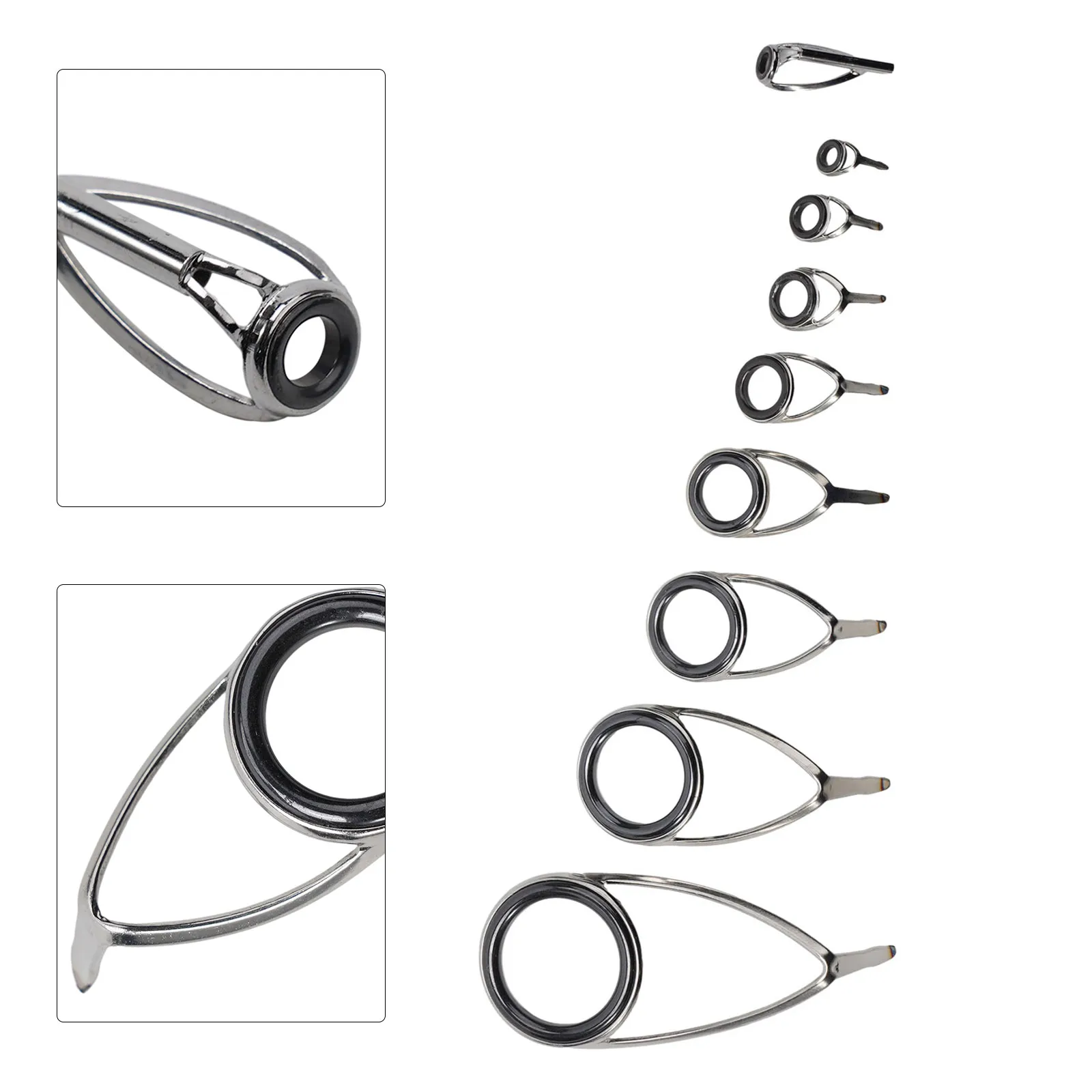 9 個釣竿トップリング先端アイガイド修理建物ステンレスキット - Fishing Rod Repair Kit のレビューと価格
