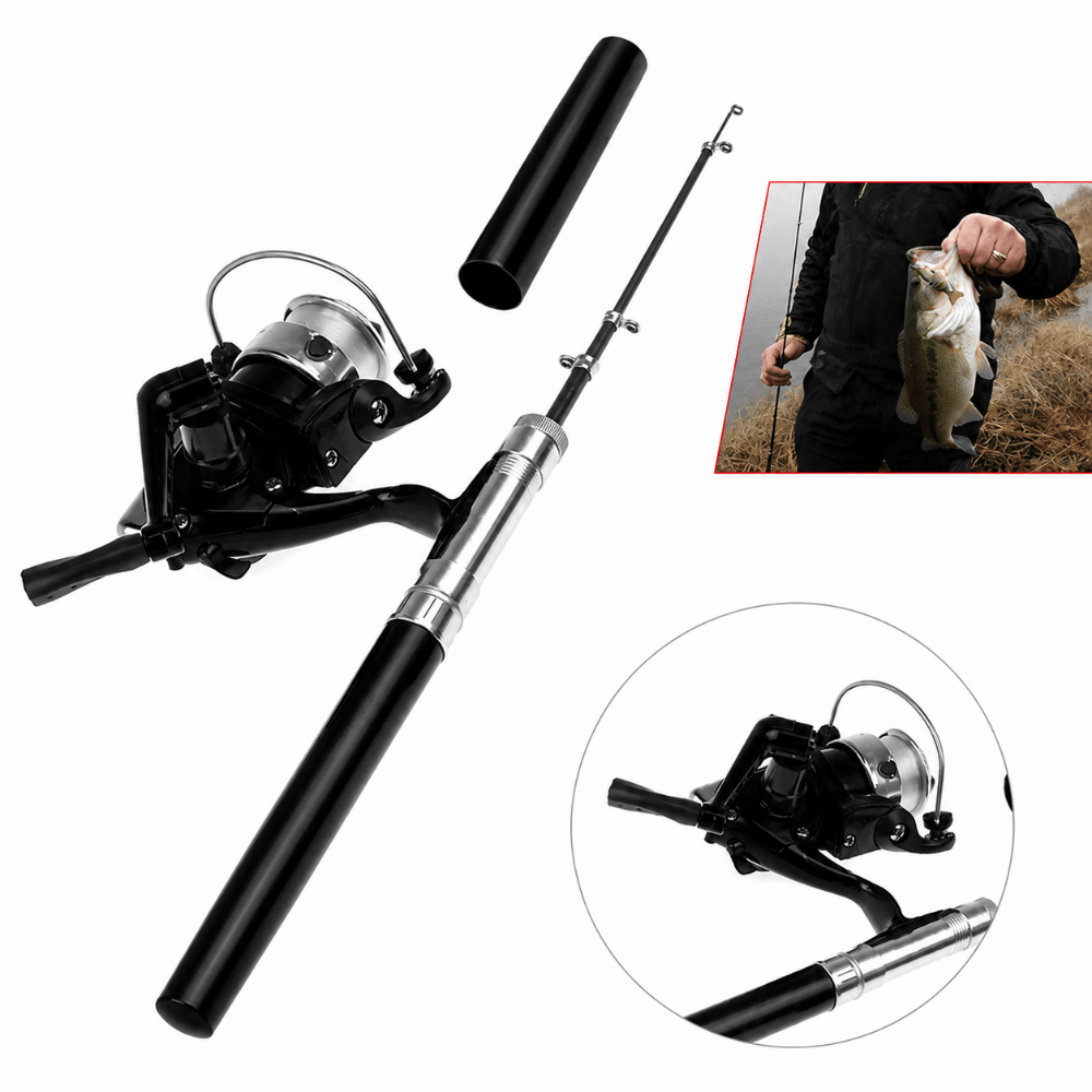 ポータブル39インチスピニングリールコンボ伸縮式コンパクトポ - Fishing Rod Combo のレビューと価格